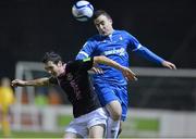13 October 2012; Shane Tracy, Limerick, in action against Eric Molloy, Wexford Youths. Airtricity League First Division, Limerick v Wexford Youths, Jackman Park, Limerick. Picture credit: Barry Cregg / SPORTSFILE