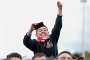 13 October 2012; A Sligo Rovers supporter celebrates at the end of the game. Airtricity League Premier Division, Sligo Rovers v St Patrick's Athletic, Showgrounds, Sligo. Picture credit: David Maher / SPORTSFILE