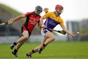 14 October 2012; Lee Chin, Faythe Harriers, in action against Darren Stamp, Oulart-the-Ballagh. Wexford County Senior Hurling Championship Final, Oulart-the-Ballagh v Faythe Harriers, Wexford Park, Wexford. Photo by Sportsfile