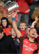 14 October 2012; Oulart-the-Ballagh captain Keith Rossiter lifts the Dr. Bob Bowe Cup. Wexford County Senior Hurling Championship Final, Oulart-the-Ballagh v Faythe Harriers, Wexford Park, Wexford. Photo by Sportsfile