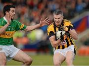 14 October 2012; Brendan McKeown, Crossmaglen Rangers, in action against Chris Rafferty, Pearse Og. Armagh County Senior Football Championship Final, Crossmaglen Rangers v Pearse Og, Morgan Athletic Grounds, Armagh. Picture credit: Oliver McVeigh / SPORTSFILE