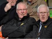 14 October 2012; New Antrim senior football manager Frank Dawson, left, watches the game. Armagh County Senior Football Championship Final, Crossmaglen Rangers v Pearse Og, Morgan Athletic Grounds, Armagh. Picture credit: Oliver McVeigh / SPORTSFILE