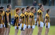 14 October 2012; The Crossmaglen Rangers team stand for a minute's silence. Armagh County Senior Football Championship Final, Crossmaglen Rangers v Pearse Og, Morgan Athletic Grounds, Armagh. Picture credit: Oliver McVeigh / SPORTSFILE