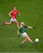 7 October 2012; Bernie Breen, Kerry, in action against Orlagh Farmer, Cork. TG4 All-Ireland Ladies Football Senior Championship Final, Cork v Kerry, Croke Park, Dublin. Picture credit: Stephen McCarthy / SPORTSFILE