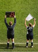 7 October 2012; Match officials indicate a substitution. TG4 All-Ireland Ladies Football Intermediate Championship Final, Armagh v Waterford, Croke Park, Dublin. Picture credit: Stephen McCarthy / SPORTSFILE