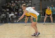 19 October 2012; Fiona Shannon, Co. Antrim, in action during her match against Ashley Prendiville and Maria Daly, Co. Kerry, during the Ladies Doubles Final. World Handball Championships, Citywest Hotel & Conference Centre, Saggart, Co. Dublin. Picture credit: Matt Browne / SPORTSFILE