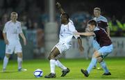 19 October 2012; Joseph Ndo, Sligo Rovers, in action against Brian Gannon, Drogheda United. Airtricity League Premier Division, Drogheda United v Sligo Rovers, Hunky Dory Park, Drogheda, Co. Louth. Photo by Sportsfile