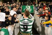 19 October 2012; Gary Twigg, Shamrock Rovers, waves to the supporters at the end of the game after his last game for Shamrock Rovers. Airtricity League Premier Division, Shamrock Rovers v UCD, Tallaght Stadium, Tallaght, Co. Dublin. Picture credit: David Maher / SPORTSFILE