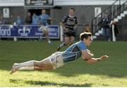 20 October 2012; Andrew Boyle, Leinster A, goes over to score a try. British & Irish Cup, Pontypridd v Leinster A, Sardis Road, Pontypridd, Wales. Picture credit: Gareth Price / SPORTSFILE