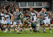 20 October 2012; Maurie Fa'Asavalu, Harlequins, is tackled by Denis Buckley, Connacht. Heineken Cup 2012/13, Pool 3, Round 2, Connacht v Harlequins, The Sportsground, Galway. Picture credit: Matt Browne / SPORTSFILE