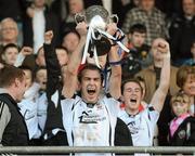21 October 2012; Kilcoo captain Gary McAvoy lifts the cup. Down County Senior Football Championship Final, Mayobridge v Kilcoo, Pairc Esler, Newry, Co. Down. Picture credit: Oliver McVeigh / SPORTSFILE