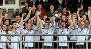 21 October 2012; The Kilcoo players celebrate with the cup. Down County Senior Football Championship Final, Mayobridge v Kilcoo, Pairc Esler, Newry, Co. Down. Picture credit: Oliver McVeigh / SPORTSFILE