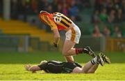 21 October 2012; Mike Boyce, Dromcollogher Broadford, and James Kelly, Newcastlewest, tussle off the ball during the game. Limerick County Senior Football Championship Final, Dromcollogher Broadford v Newcastlewest, Gaelic Grounds, Limerick. Picture credit: Diarmuid Greene / SPORTSFILE