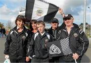 21 October 2012; Kilcoo supporters The Morgan family, from left,  Maureen, Una, Matthew, Colm and Paddy Morgan ahead of the game. Down County Senior Football Championship Final, Mayobridge v Kilcoo, Pairc Esler, Newry, Co. Down. Picture credit: Oliver McVeigh / SPORTSFILE