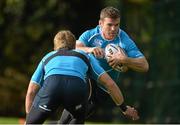 22 October 2012; Leinster's Gordon D'Arcy, right, in action against team-mate Ian Madigan during squad training ahead of their side's Celtic League, Round 7, match against Cardiff Blues on Saturday. Rosemount, UCD, Belfield, Dublin. Picture credit: Barry Cregg / SPORTSFILE