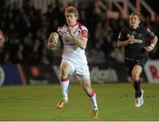 26 October 2012; Andrew Trimble, Ulster, runs in to score his side's fifth try. Celtic League 2012/13, Round 7, Newport Gwent Dragons v Ulster, Rodney Parade, Newport, Wales. Picture credit: Steve Pope / SPORTSFILE