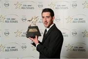 26 October 2012; Mark McHugh, Donegal, with his 2012 GAA GPA All-Star Football award, at the GAA GPA All-Star Awards 2012, Sponsored by Opel, National Convention Centre, Dublin. Photo by Sportsfile
