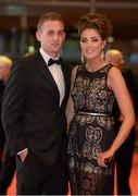 26 October 2012; Gavin McDermott and Paula Friel, from Donegal, ahead of the 2012 GAA GPA All-Star awards, sponsored by Opel. National Convention Centre, Dublin. Photo by Sportsfile