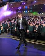 26 October 2012; Galway's Joe Canning walks up to receive his 2012 GAA GPA All-Star award, sponsored by Opel. GAA GPA All-Star Awards 2012 Sponsored by Opel, National Convention Centre, Dublin. Picture credit: Brendan Moran / SPORTSFILE
