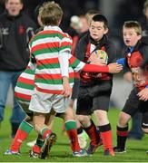 27 October 2012; Bective Rangers RFC and New Ross RFC in action during the Half-Time Mini Games at Leinster v Cardiff Blues. Celtic League 2012/13, Round 7, Leinster v Cardiff Blues, RDS, Ballsbridge, Dublin. Picture credit: Brendan Moran / SPORTSFILE