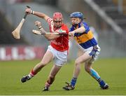 28 October 2012; Liam Watson, Loughgiel Shamrocks, in action against Fergal Rodgers, St. Patricks, Portaferry. AIB Ulster GAA Hurling Senior Club Championship Final, Loughgiel Shamrocks v St. Patricks, Portaferry, Casement Park, Belfast, Co. Antrim. Photo by Sportsfile