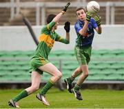 28 October 2012; Aidan McGann, St.Patrick's, in action against Stephen Hannon, Rhode. AIB Leinster GAA Football Senior Club Championship, First Round, Rhode v St Patrick's, O'Connor Park, Tullamore, Co. Offaly. Picture credit: David Maher / SPORTSFILE