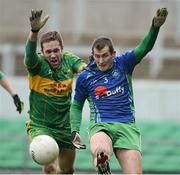 28 October 2012; Dessie Finnegan, St. Patrick's, in action against Shane Sullivan, Rhode. AIB Leinster GAA Football Senior Club Championship, First Round, Rhode v St Patrick's, O'Connor Park, Tullamore, Co. Offaly. Picture credit: David Maher / SPORTSFILE