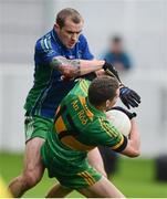 28 October 2012; Paddy Keenan, St Patrick's, in action against Anton Sullivan, Rhode. AIB Leinster GAA Football Senior Club Championship, First Round, Rhode v St Patrick's, O'Connor Park, Tullamore, Co. Offaly. Picture credit: David Maher / SPORTSFILE