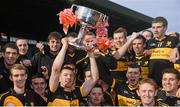 28 October 2012; Dr. Crokes captain Kieran O'Leary and team-mates celebrate with the Bishop Moynihan Cup. Kerry County Senior Football Championship Final, Dingle v Dr. Crokes, Austin Stack Park, Tralee, Co. Kerry. Picture credit: Stephen McCarthy / SPORTSFILE