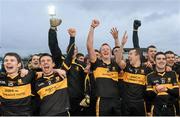 28 October 2012; Dr. Crokes players, from left, Jamie Doolan, John Payne, Johnny Buckley, Luke Quinn and Brendan Falvey celebrate their side's victory. Kerry County Senior Football Championship Final, Dingle v Dr. Crokes, Austin Stack Park, Tralee, Co. Kerry. Picture credit: Stephen McCarthy / SPORTSFILE