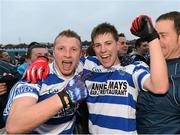 28 October 2012; Castlehaven players Brian Hurley and winning goal scorer Shane Nolan, right, celebrate after the game. Cork County Senior Football Championship Final, Duhallow v Castlehaven, Páirc Uí Chaoimh, Cork. Picture credit: Matt Browne / SPORTSFILE