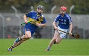 28 October 2012; Eoin Hayes, Newmarket-on-Fergus, in action against Damian Browne, Cratloe. Clare County Senior Hurling Championship Final, Newmarket-on-Fergus v Cratloe, Cusack Park, Ennis, Co. Clare. Picture credit: Diarmuid Greene / SPORTSFILE