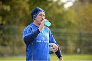 29 October 2012; Andrew Goodman enjoys a drink before his first squad training session, with Leinster Rugby, ahead of their side's Celtic League, Round 8, match against Ospreys on Sunday. Leinster Rugby Squad Training, UCD, Belfield, Dublin. Picture credit: Ray McManus / SPORTSFILE