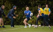 29 October 2012; Leinster's Fionn Carr, centre, in action during squad training ahead of their side's Celtic League, Round 8, match against Ospreys on Sunday. Leinster Rugby Squad Training, UCD, Belfield, Dublin. Picture credit: Ray McManus / SPORTSFILE