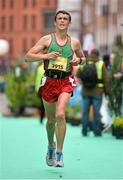 29 October 2012; John Byrne, from Castlebar, Co. Mayo, in action during the Dublin Marathon 2012. Merrion Square, Dublin. Picture credit: Brendan Moran / SPORTSFILE