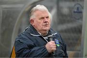 28 October 2012; Former Irish Handball Council President Tom Walsh sings the National Anthem, Amhrán na bhFiann, before the game. AIB Leinster GAA Football Senior Club Championship, First Round, St Patrick's, Wicklow, v Éire Óg, Carlow. County Grounds, Aughrim, Co. Wicklow. Picture credit: Ray McManus / SPORTSFILE