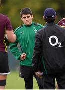 29 October 2012; Ireland's Tiernan O'Halloran during squad training ahead of their side's Autumn International match against South Africa on Saturday November 10th. Ireland Rugby Squad Training, Carton House, Maynooth, Co. Kildare. Photo by Sportsfile