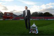 29 October 2012; St. Patrick's Athletic manager Liam Buckley ahead of their side's FAI Ford Cup Final match against Derry City, to be played on Sunday November 4th. FAI Ford Cup Final Press Conference, Richmond Park, Dublin. Picture credit: David Maher / SPORTSFILE