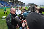 30 October 2012; Ireland head coach Declan Kidney speaks to the press during squad training ahead of their side's Autumn International match against South Africa on Saturday November 10th. Ireland Rugby Squad Training, Donnybrook Stadium, Donnybrook, Dublin. Picture credit: Brian Lawless / SPORTSFILE