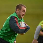 31 October 2012; Munster's Johne Murphy in action during squad training ahead of their side's Celtic League 2012/13, Round 8, match against Cardiff Blues on Friday. Munster Rugby Squad Training, University of Limerick, Limerick. Picture credit: Diarmuid Greene / SPORTSFILE