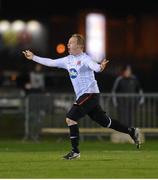 2 November 2012; Michael Rafter, Dundalk, celebrates after scoring his side's first goal. Airtricity League Promotion / Relegation Play-Off Final, 2nd Leg, Waterford United v Dundalk, RSC, Waterford. Picture credit: Matt Browne / SPORTSFILE