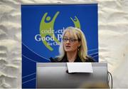 3 November 2012; The keynote speaker Karen Leach at the Code of Ethics & Good Practice for Children’s Sport Information Day, hosted by the Irish Sports Council, at the Crowne Plaza Hotel, Blanchardstown, Dublin. Picture credit: Ray McManus / SPORTSFILE