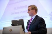 3 November 2012; An Taoiseach Enda Kenny TD, speaking at the Code of Ethics & Good Practice for Children’s Sport Information Day, hosted by the Irish Sports Council, at the Crowne Plaza Hotel, Blanchardstown, Dublin. Picture credit: Ray McManus / SPORTSFILE