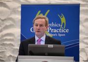 3 November 2012; An Taoiseach Enda Kenny TD speaking at the Code of Ethics & Good Practice for Children’s Sport Information Day, hosted by the Irish Sports Council, at the Crowne Plaza Hotel, Blanchardstown, Dublin. Picture credit: Ray McManus / SPORTSFILE