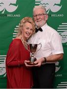 3 November 2012; Karl Vekins, Donegal, who received the Technical Official of the Year award, with his wife Anne. Triathlon Ireland Awards Dinner 2012, Aviva Stadium, Lansdowne Road, Dublin. Photo by Sportsfile
