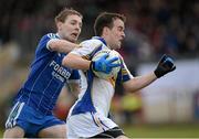 4 November 2012; Ronan McRory, Errigal Ciaran, in action against Declan Bell, Ballinderry Shamrocks. AIB Ulster GAA Senior Football Championship Quarter-Final, Errigal Ciaran, Tyrone v Ballinderry Shamrocks, Derry, Healy Park, Omagh. Picture credit: Oliver McVeigh / SPORTSFILE