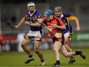 4 November 2012; Barry Kehoe, Oulart-the-Ballagh, in action against Ross O'Carroll, left, and James Burke, Kilmacud Crokes. AIB Leinster GAA Hurling Senior Championship Quarter-Final, Kilmacud Crokes, Dublin v Oulart-the-Ballagh, Wexford, Parnell Park, Dublin. Picture credit: Ray McManus / SPORTSFILE