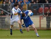 4 November 2012; Aaron Devlin, Ballinderry Shamrocks, in action against Michael McRory, Errigal Ciaran. AIB Ulster GAA Senior Football Championship Quarter-Final, Errigal Ciaran, Tyrone v Ballinderry Shamrocks, Derry, Healy Park, Omagh. Picture credit: Oliver McVeigh / SPORTSFILE