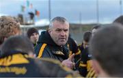 4 November 2012; Dr. Crokes manager Noel O'Leary speaks to his players after the game. AIB Munster GAA Senior Football Championship Quarter-Final, Kilmurry Ibrickane, Clare v Dr. Crokes, Kerry, Páirc Naomh Mhuire, Quilty, Co. Clare. Picture credit: Diarmuid Greene / SPORTSFILE