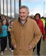 4 November 2012; Clare senior football manager Mick O'Dwyer arrives for the game. AIB Munster GAA Senior Football Championship Quarter-Final, Kilmurry Ibrickane, Clare v Dr. Crokes, Kerry, Páirc Naomh Mhuire, Quilty, Co. Clare. Picture credit: Diarmuid Greene / SPORTSFILE